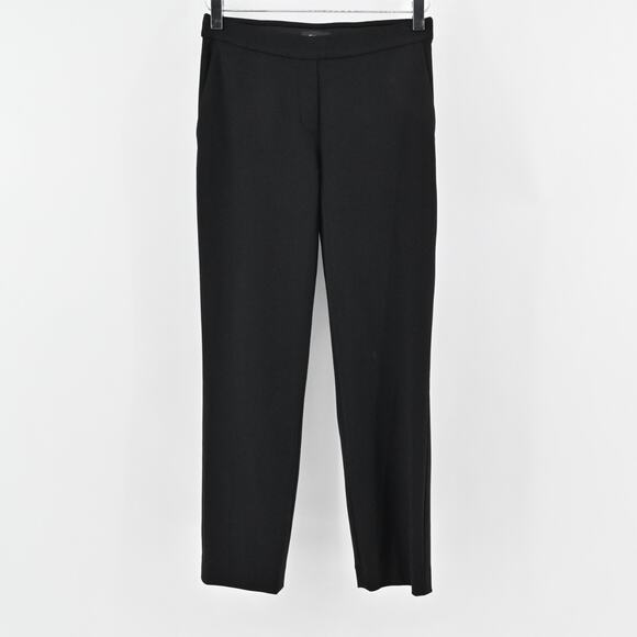 THEORY Pants Womens Size 0 Thaniel K2 Rave‎ Trouser Black Stretch Corpcore NEW - Picture 1 of 13